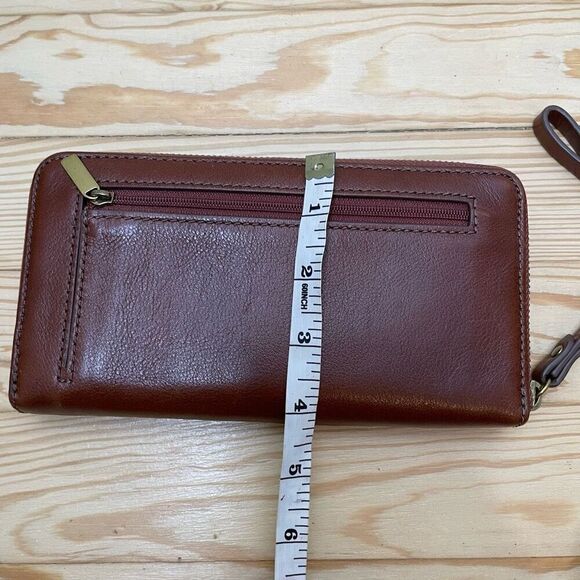 New‎ Fossil Patchwork Zip Around Wallet Clutch Leather RFID Blocker Slots Purse - Picture 2 of 9